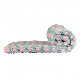 Happy Cultures | Aqua Pink Baby Blanket | Handcrafted