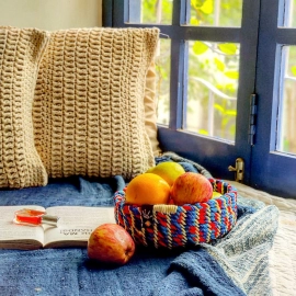 Happy Cultures | Aster Yarn Braided Basket | Handcrafted