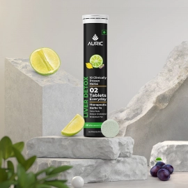 Auric Get Slim Effervescent | 60 Tablets Power of Green Coffee, Green Tea, Grape Seed & Garcinia Cambogia | Weight Loss partner for Men & Women