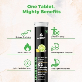 Auric Get Slim Effervescent | 60 Tablets Power of Green Coffee, Green Tea, Grape Seed & Garcinia Cambogia | Weight Loss partner for Men & Women