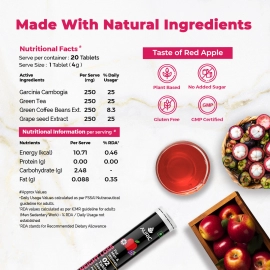 Auric Get Slim Effervescent | 60 Tablets Power of Green Coffee, Green Tea, Grape Seed & Garcinia Cambogia | Weight Loss partner for Men & Women