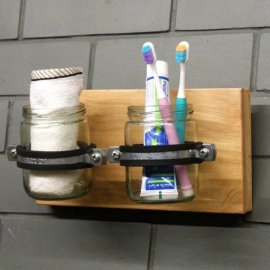 Barish Handcrafted Decor Bathroom Organizer Small | Rubberwood