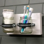 Barish Handcrafted Decor Bathroom Organizer Small | White