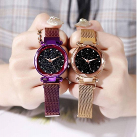 Beautiful And Stylish Magnetic Strap Watch For Women's | Pack Of 2