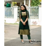 Beautiful Chiffon Kurta With Pant And Dupatta | Green| Women