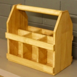 Barish Handcrafted Decor Beer Carry Crate | Rubberwood