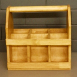 Barish Handcrafted Decor Beer Carry Crate | Rubberwood