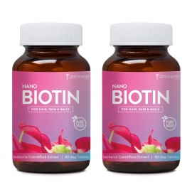 Zeroharm | Nano Biotin 30 MCG | For Hair, Skin And Nails | 180 Tablets