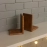 Barish Handcrafted Decor  Book Ends Full Wood | Walnut
