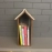 Barish Handcrafted Decor House Shaped Book Rack | Walnut