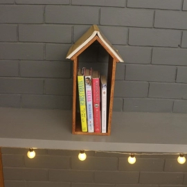Barish Handcrafted Decor House Shaped Book Rack | Firewood