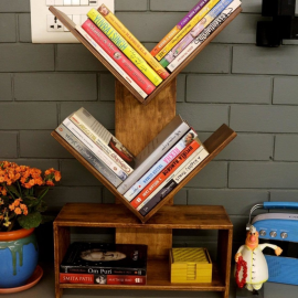 Barish Handcrafted Decor Book Stand | Walnut