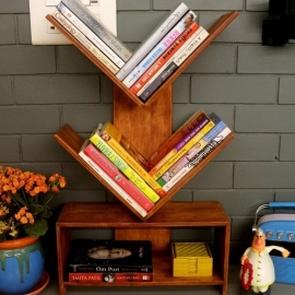 Barish Handcrafted Decor Book Stand | Firewood