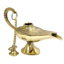 Brass Aladdin Genie Lamps | Incense Burners, Showpiece, Decorative Brass Chirag | Oil Lamp 