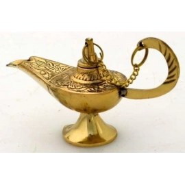Brass Aladdin Genie Lamps | Incense Burners, Showpiece, Decorative Brass Chirag | Oil Lamp 