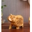 Wood Jali Elephant Showpiece | Brown 
