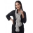 Happy Cultures Charming Ash Grey Jhalar Crocheted Scarf | Handmade