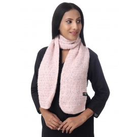 Happy Cultures Charming Pastel Pink Crocheted Scarf | Handmade