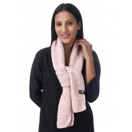Happy Cultures Charming Pastel Pink Crocheted Scarf | Handmade