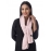Happy Cultures Charming Pastel Pink Crocheted Scarf | Handmade
