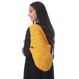 Happy Cultures | Chrome Yellow Cotton Crochet Beach Bag | Handcrafted