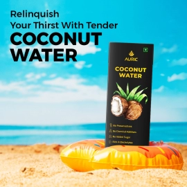 Auric | Raw Tender Coconut Water For Active Lifestyle | 200ml | Pack of 27