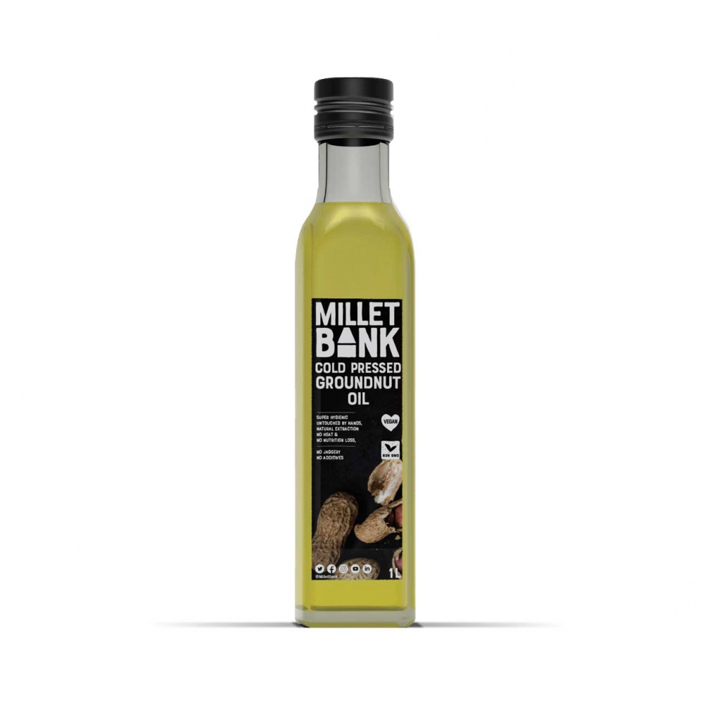 MilletBank | Cold Pressed Groundnut Oil | 1 Litre 