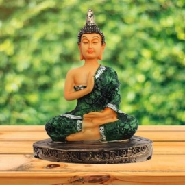 Coloured Handcrafted Meditation Buddha Statue 