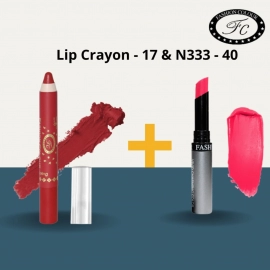 Ultra Matte Lip Crayon & Kiss Lip No Transfer Lipstick ( Combo Buy Lip Crayon and get Lipstick Free)