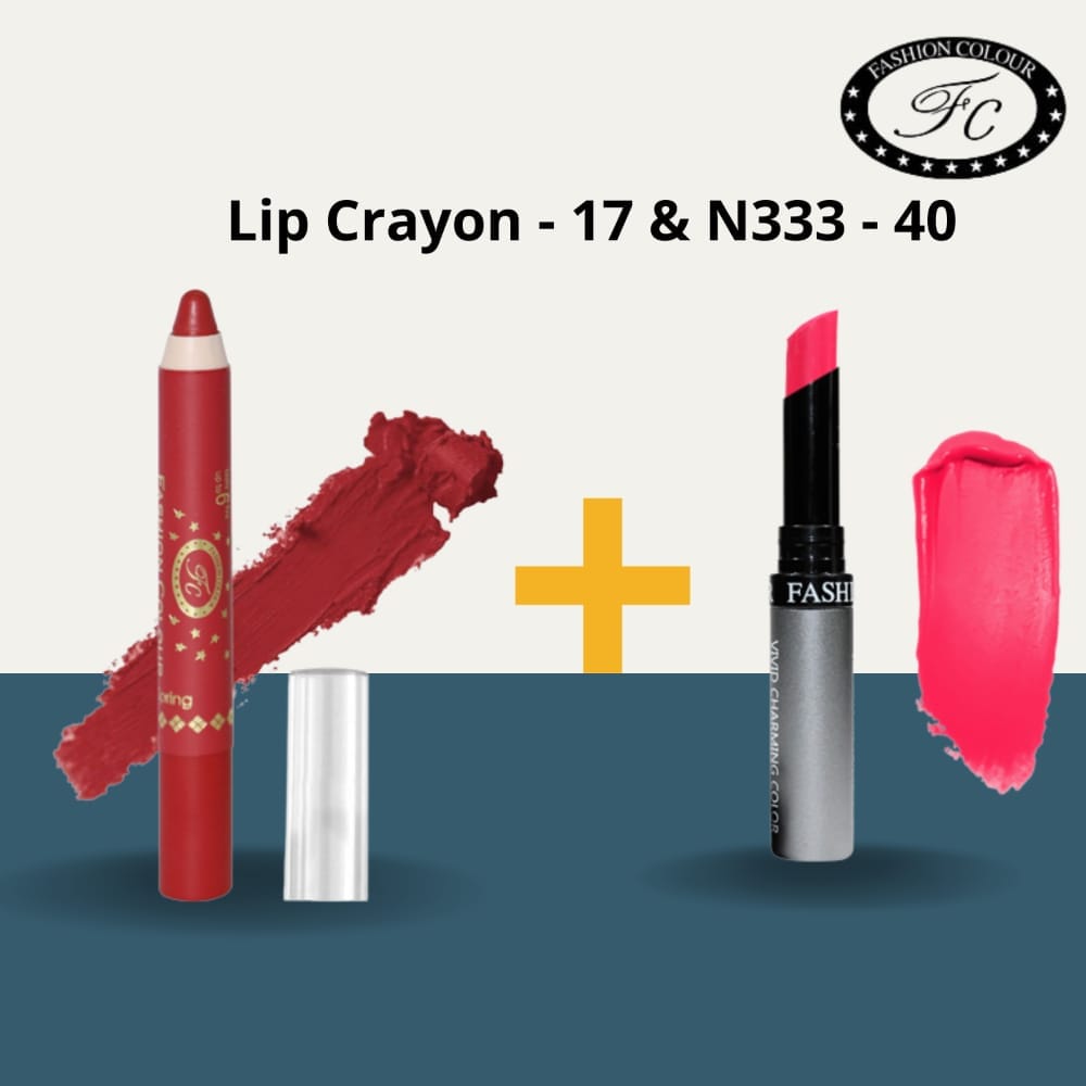 Ultra Matte Lip Crayon & Kiss Lip No Transfer Lipstick ( Combo Buy Lip Crayon and get Lipstick Free)
