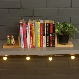 Barish Handcrafted Decor Book Ends Part Wood | Rubberwood