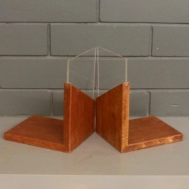 Barish Handcrafted Decor Book Ends Part Wood | Rubberwood