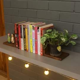 Barish Handcrafted Decor Book Ends Part Wood | Rubberwood