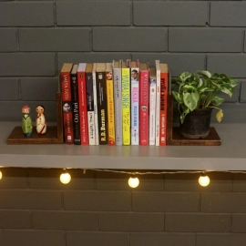 Barish Handcrafted Decor Book Ends Part Wood | Rubberwood