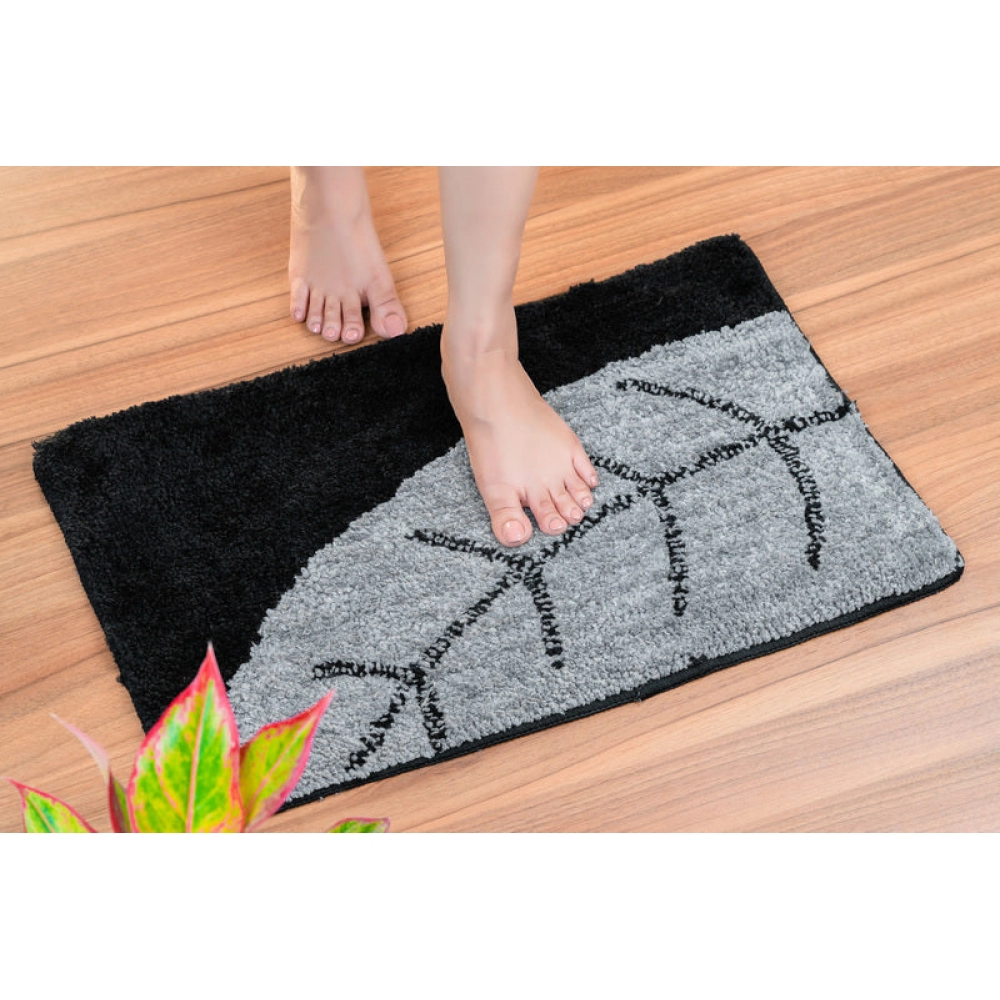 Sleepcosee | COSEE Door Mat Premium-Leaf Emboss TPR | Black-Grey