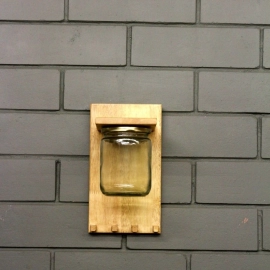 Barish Handcrafted Decor Wall Key Holder Jar Planter | Wall Mount Wooden Key Holder for Home Decor | Rubberwood