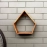 Barish Handcrafted Decor Wooden Wall Shelf Pentagon For Home Decor | Walnut
