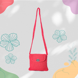 Happy Cultures | Coral Crocheted Sling Bag | Handcrafted