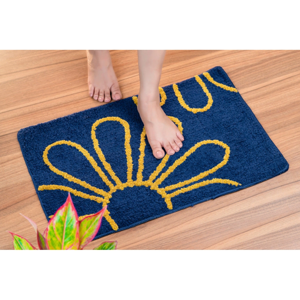 Sleepcosee | COSEE Door Mat Basic | Flower Canvas | Blue
