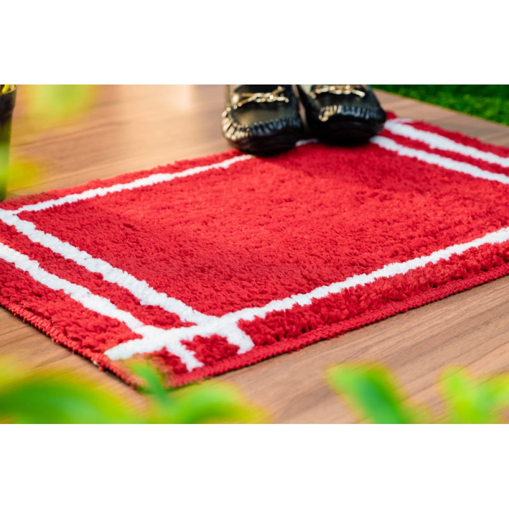 Sleepcosee | COSEE Door Mat Basic | Micro Border | Red