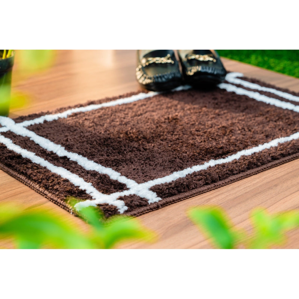 Sleepcosee | COSEE Door Mat Basic | Micro Border | Dark Brown