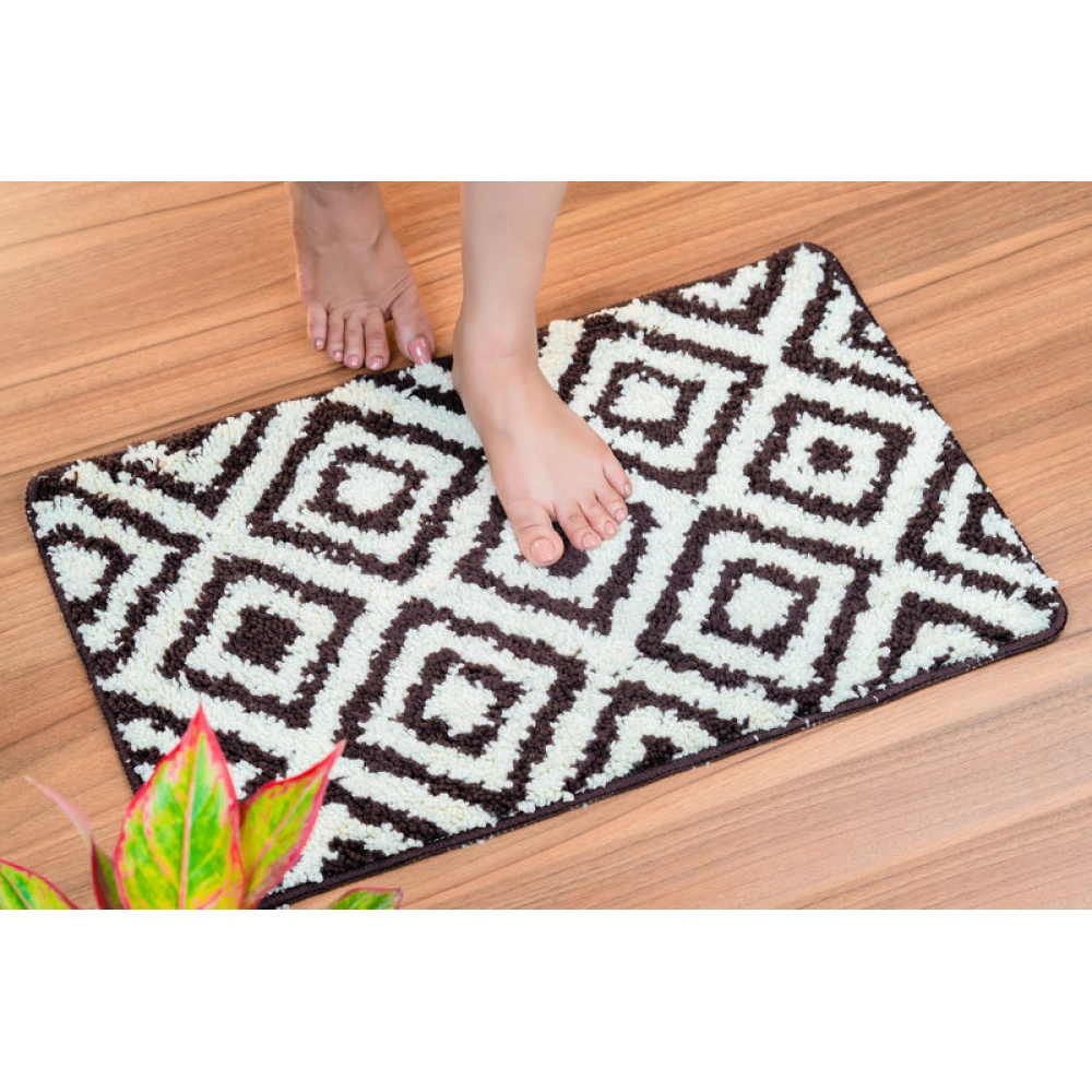 Sleepcosee | COSEE Door Mat Diamond | White-Brown