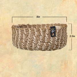 Happy Cultures | Pearl Cotton Jute Basket | Handcrafted