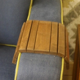 Barish Handcrafted Decor Couch Caddy | Flexible | Walnut