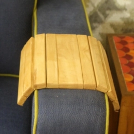 Barish Handcrafted Decor Couch Caddy | Flexible | Rubberwood