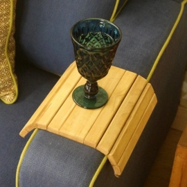 Barish Handcrafted Decor Couch Caddy | Flexible | Rubberwood