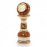 Gold Painted Meenakari Work Marble Pillar Watch| 6-inch (Multicolor)
