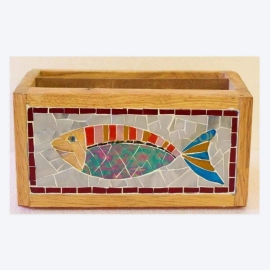 Barish Handcrafted Decor Cutlery Holder (Glass Mosaic) | Style 3
