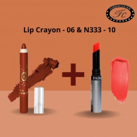 Ultra Matte Lip Crayon &ps Kiss Lip No Transfer Litick ( Combo Buy Lip Crayon and get Lipstick Free) 