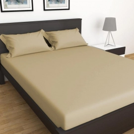 Sleepcosee | Fitted Bed Sheet | King Size | Light Brown